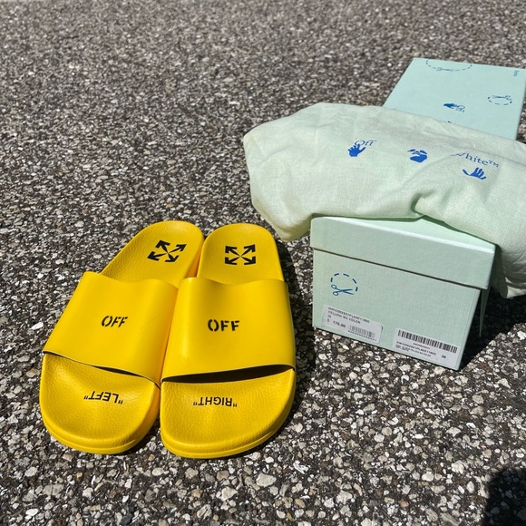 Off-White Shoes - Off White Women Slides in bright yellow